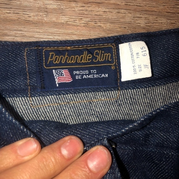 Vintage TALL panhandle slims sequin western jeans super high waist long size 7-8 - Picture 3 of 10